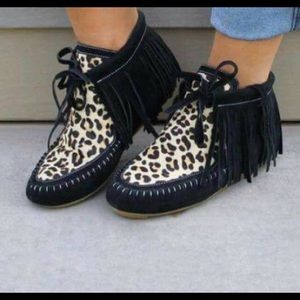 Black Leopard Moccasins